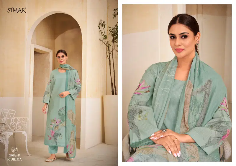 Ridhima By Glossy Lawn Cotton Printed Dress Material Wholesale In India